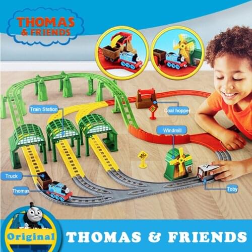 Thomas and Friends Matel Mini Train Car Toy Magnetic Track Brinquedos Thomas Busy Day On Sodor Deluxe Set Toy For Children