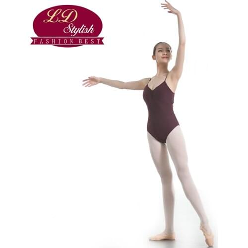 Girls Brown Ballet Leotards Female Competition Dance Skirt Stage Performance Gymnastic Dancewear Adults Practice Clothing