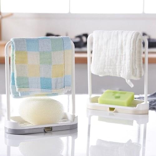 Towel Storage Rack Multifunctional Sponge Soap Rack Kitchen Table Drain Rack Household Storage Tool