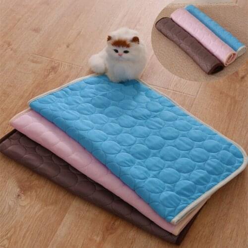 Summer Cooling Mats Blanket Pet Dog Bed Sofa Portable Tour Camping Yoga Sleeping Cooler Mats For Dogs Cats Pet Ice Silk Mat