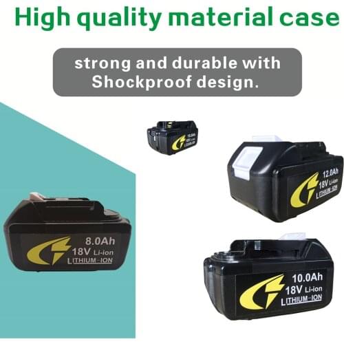 Newest BL1860 Rechargeable Battery 18 V 8/10/12/16Ah Lithium Ion for Makita Power Tool Battery BL1840 BL1850 BL1830 LXT 400