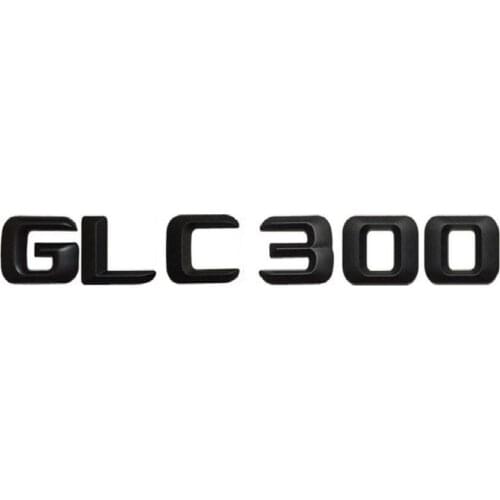 Matt Black " GLC 300 " Car Trunk Rear Letters Words Number Badge Emblem Decal Sticker for Mercedes Benz GLC Class GLC300