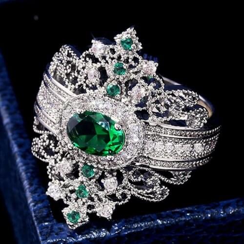 Fashion Silver Color Engagement Ring AAA Zircon Wedding Rings for Women Crystal Jewelry Accessories