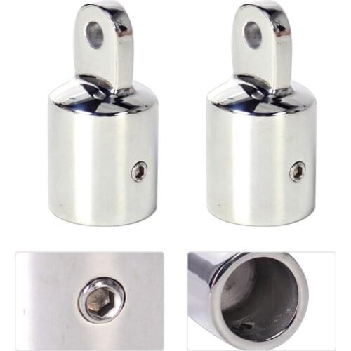 316 Stainless Steel Pipe Eye End Cap 7/8" 22mm Bimini Top Fitting Hardware /Marine Boat Yacht External Eye End / Canopy Tube End