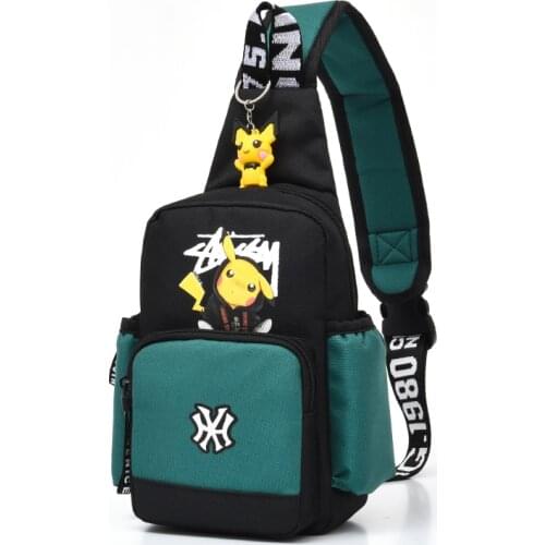2021 New Anime Bags Pokemon Pikachu Shoulder Bag Casual Small backpack Crossbody Cartoon Pikachu Handbags Men Messenger Bags