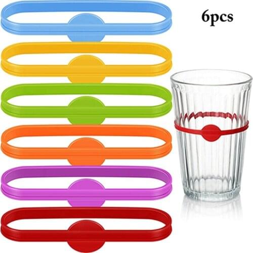 Wine Glass Charm Silicone Colorful Drink Marker Glass Identifier Drink Glass Tag Wine Identifier For Cocktails Drinking Cup Sign