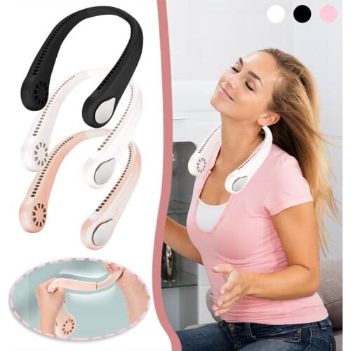 Portable Mini Bladeless Neck Fan 1200mah Usb Rechargeable Fan Mute Sports Fans For Home Outdoor Ventilador Portatil Abanicos#g4