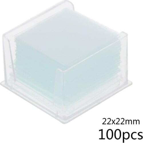 100 Pcs Transparent Square Glass Slides Coverslips Coverslides For Microscope Optical Instrument