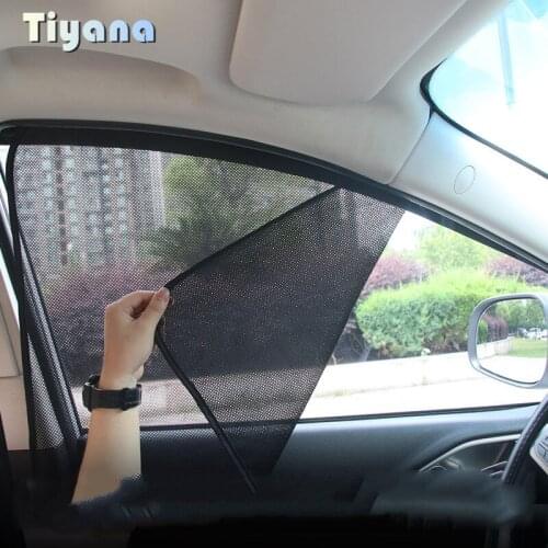 Car Side Window Net Gauze Magnet Sunshade Block Car Sunscreen Heat Insulation Block Magnetic Retractable Sunshade Curtain 5