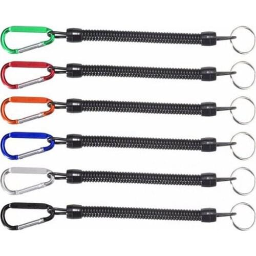 2pcs Vertvie 5 Colors Fishing Ropes Camping Fishing Tools Boat Lanyards Fishing Spring Coil Secure Lip Grips Pliers Tackle Tool