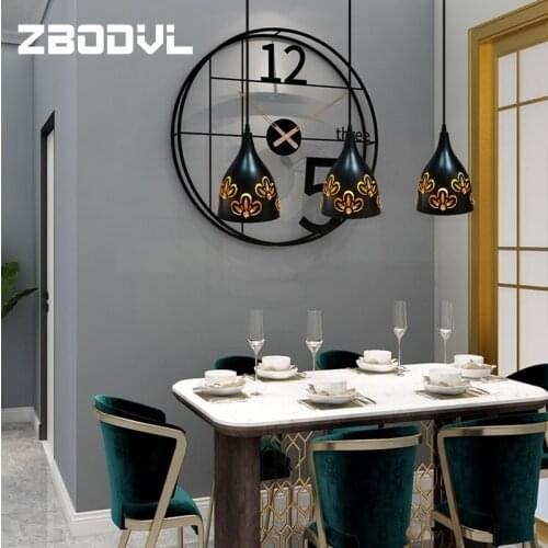 Vintage Lron Art LED Pendant Light Black Minimalist Metal Pendant Lamp Living Room Restaurant Coffee Bar Decoration Lampshade