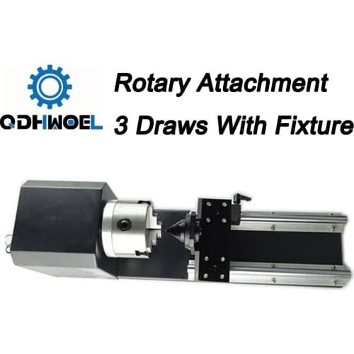 3 Draws Laser Rotary Attachment For Co2 Laser Engraving Cutting Machine