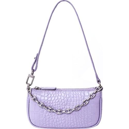 Ladies Split Leather Shoulder Bags Fashion Chain Underarm Bags For Girls Small Square Handbag Women Multi Function Messenger Bag