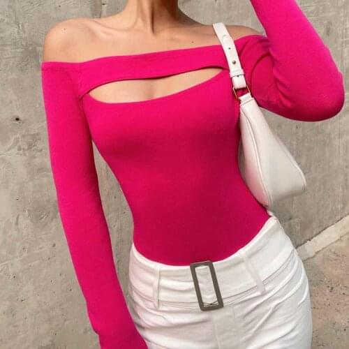 Long Sleeve Tops Puff Sleeve Button Bodysuits 2021 Toppies Sexy Slim Bodysuits Woman Square Collar
