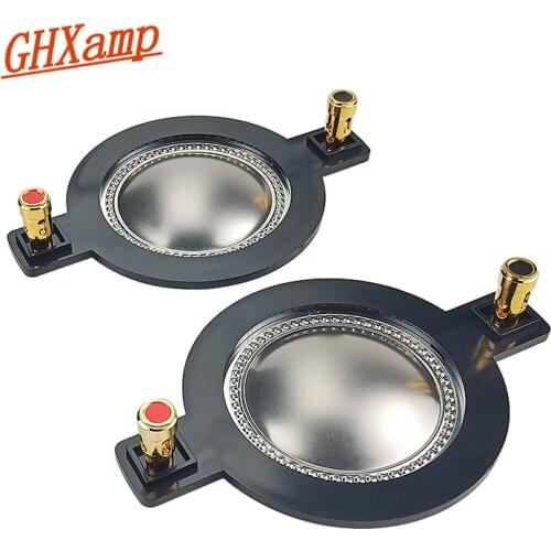 GHXAMP 51.3MM Voice Coil Titanium Film Horn Tweeter Diaphragm Driver Ring Treble Speaker Repair Accessories DIY 2PCS