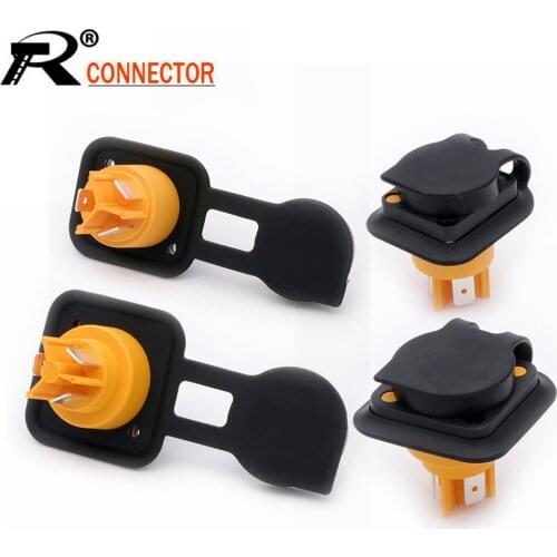 10pcs OUT/IN 20A Aviation Waterproof Powercon LED Large Screen Power Plug High-power Flame-retardant Industrial Power Connector