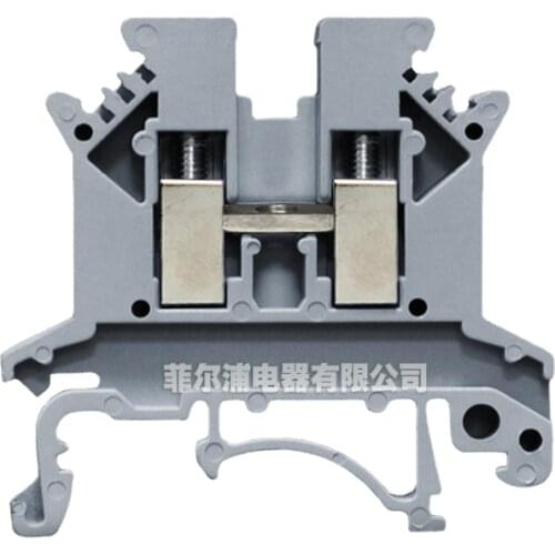 Pure copper rail type uk2.5b voltage terminal block uk-2.5n 2.5mm square non sliding wire