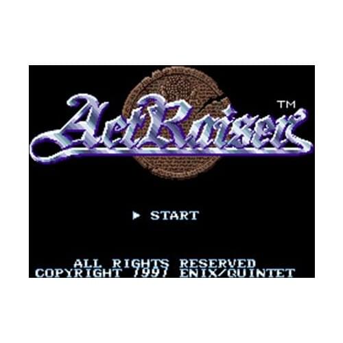 ActRaiser 16 bit Big Gray Game Card For NTSC Game Player Drop Shipping