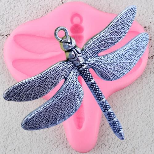 3D Dragonfly Silicone Molds Jewelry Resin Clay Mold Cupcake Topper Fondant Cake Decorating Tools Candy Chocolate Gumpaste Moulds