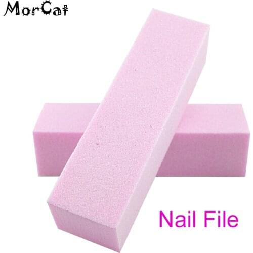MorCat Nail Buffers 4 Sides Pink Manicure Sanding Sponge Nail Buffers Files Block Grinding Polishing Manicure Nail Art Tool