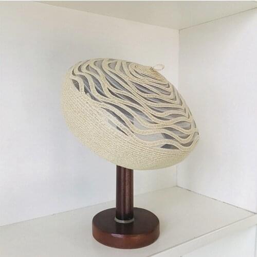 Women Girls Woven Polyester Beret Summer French Retro Beret Hat Fashion Lightweight Hat PP Mesh Breathable For Women Sun Cap