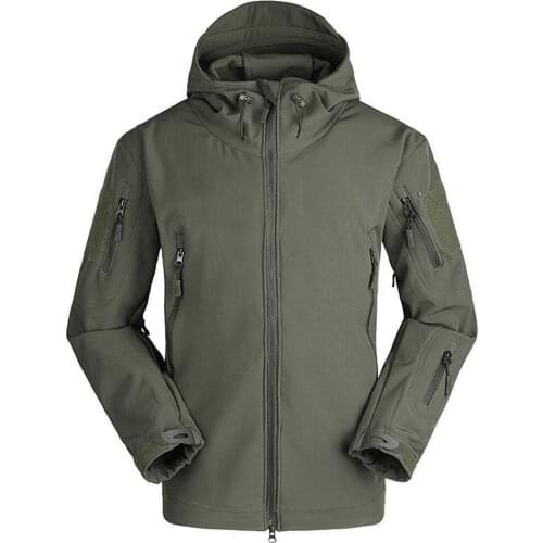 Breathable Men Outdoor Military Tactical Jacket Waterproof Windproof Keep Warm Long Sleeve Hooded Warm Outwear Coat