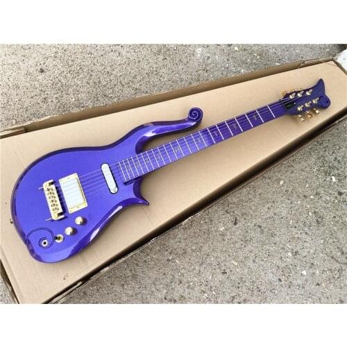 Wang Ziyun electric guitar, metal purple paint, gold accessories maple neck, red Yang Qin body free delivery