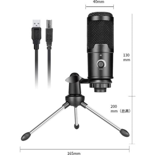 IBTM-50 USB Microphone Professional Desktop Microphone with Stand for Game K-Song Live Group Chat Recording