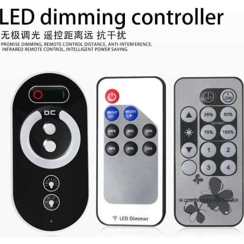 Intelligent LED lamp dimmer Controller RF wireless remote control Promise infrared dimming Brightness dimming Light strip 12V