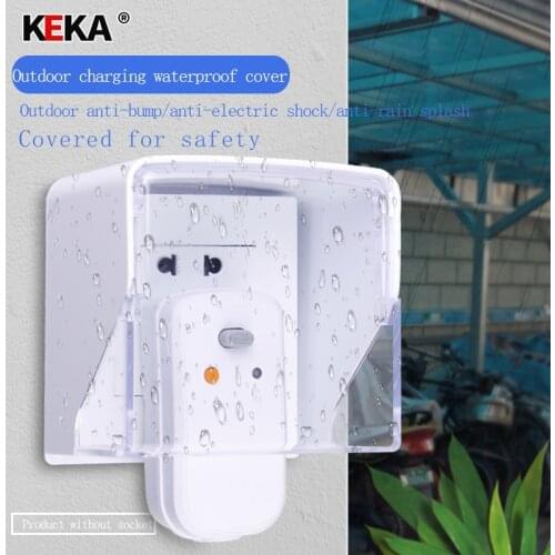 KEKA outdoor waterproof box battery car charging pile rain cover concealed switch socket splash box waterproof socket