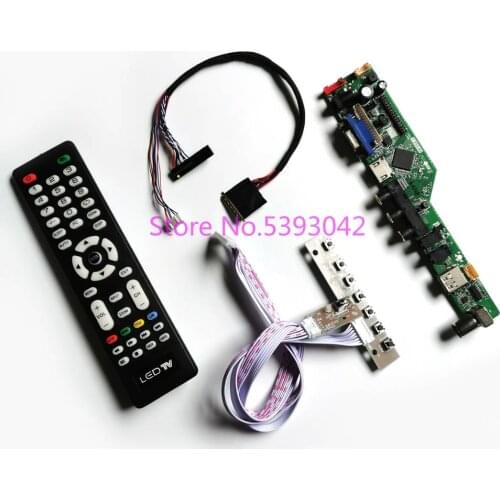 KIT for LP156WH3 (TL)(S1)/(TL)(S2)/(TL)(S3)/(TL)(SA) LVDS 1366*768 40Pin LCD panel VGA USB AV Analog TV control drive board
