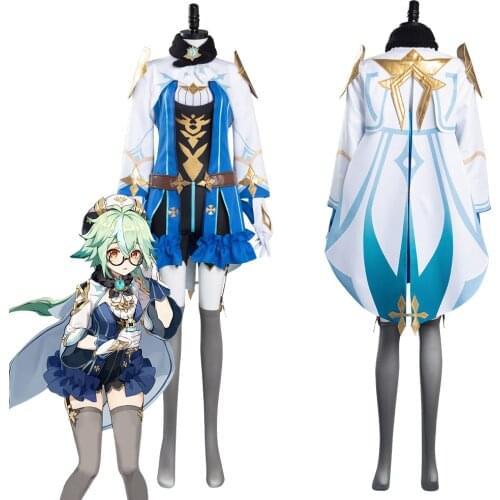 Genshin Impact Sucrose Cosplay Costume Halloween Carnival Suit