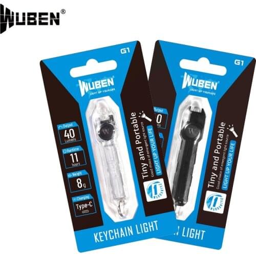WUBEN G1 40 Lumens Mini LED Keychain Light Rechargeable Tiny Flashlight For Every Day Carry