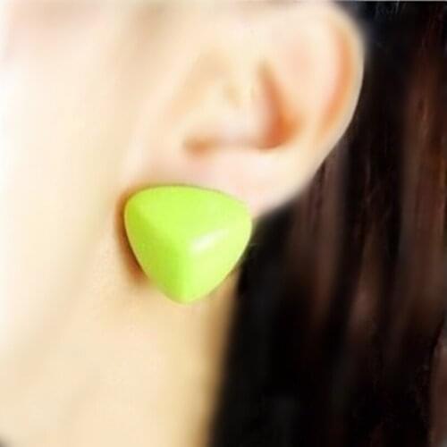 Multi-metal dripping triangle earrings large rivets for women earrings