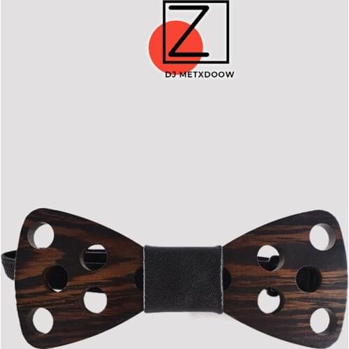 New arrival 5 Holes Black Wooden Butterfly krawatten Herren Corbatas Seda Wood tie Men Bow tie Corbatas Para Hombre