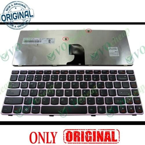 New Notebook Laptop keyboard for Lenovo IdeaPad Z360 Z360A Z360G Z360P Z360 G360 Silver Pink FRAME Black US - 25011095
