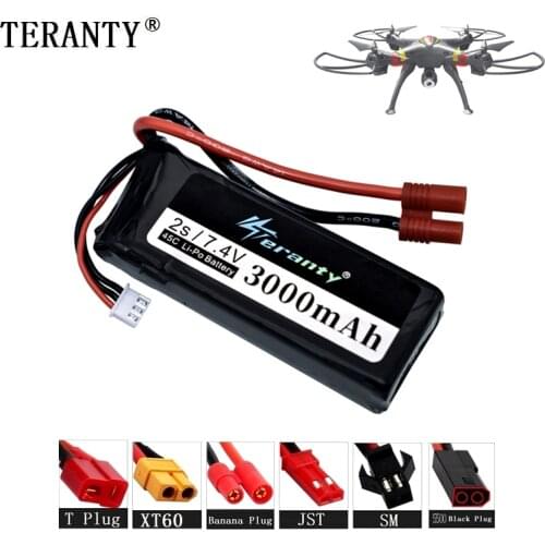 Upgraded 7.4V 3000mAh 25C Lipo Battery For Syma X8W x8c X8G X8HC X8HW X8HG HQ899 T70CW RC Quadcopter Spare Parts 2s 7.4V Battery