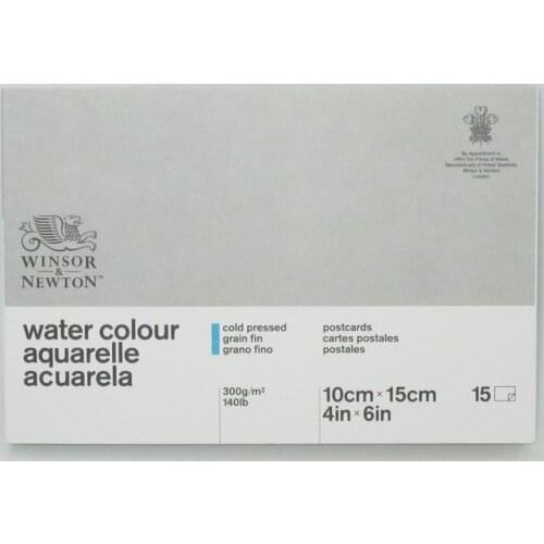Winsor & Newton Cotman Watercolor Papers Postcards 300gsm 140 lbs 6"x4" 15 Sheets