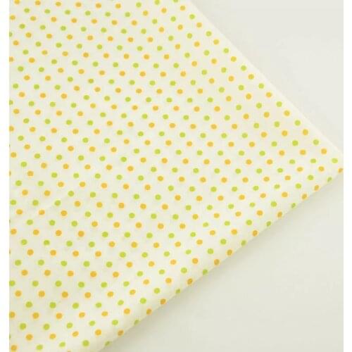 Booksew Cotton Fabric Dots Style Comfortable Light Green for Art Work Craft Quilting Children Dress Bedding Tilda Doll Cloth