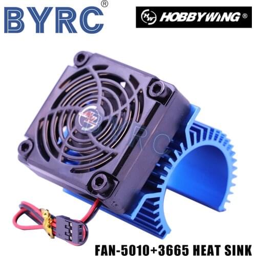 FATJAY Hobbywing EZRUN combo C1 B36 1:10 RC car heat sink with 5V cooling fan for 3660 3665 3674 motor