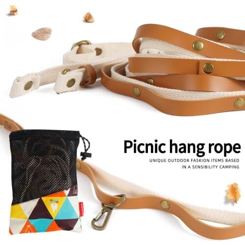 Camping Lanyard with Storage Bag Outdoor Hanger Campsite Storage Strap Camping Tool Sundries Storage Rope Durable B2Cshop