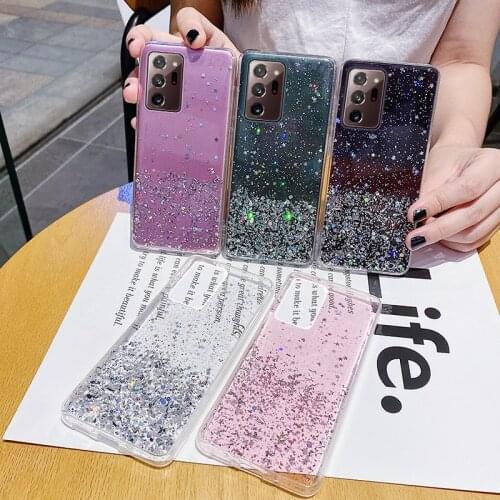 Luxury Cute Bling Glitter Silicone Phone Case For Samsung Galaxy S21 S20 FE S10 S9 Note 20 10 9 8 Plus A51 A71 Ultra-thin Cover
