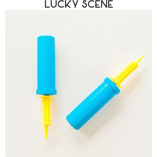 Hand Push Balloon Pump Party Wedding Accessories Mini Plastic Hand Held Ball Inflator Air Pump Portable Tools S00116