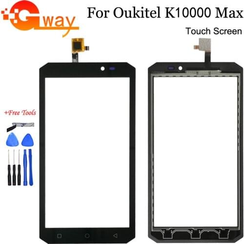 Touch Screen Glass For 5.5" Oukitel K10000 Max Touch Digitizer Panel Touch screen Front Glass Lens Sensor With Tools + Adhesive
