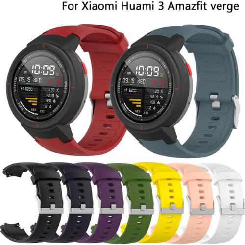 Silicone Watch band For xiaomi Huami Amazfit Verge Youth Watch A1808 Watchbands Smart watch Accessories Wrist Bracelet Strap