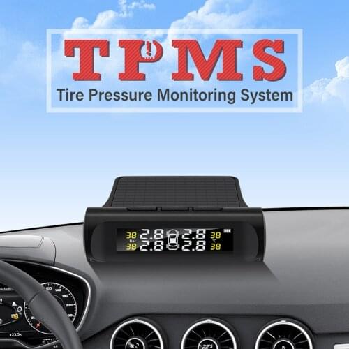 Solar Vehicle TPMS 4 External Sensor Tire Pressure Temperature Monitoring System Monitoring Tyre Temperature Alarm System