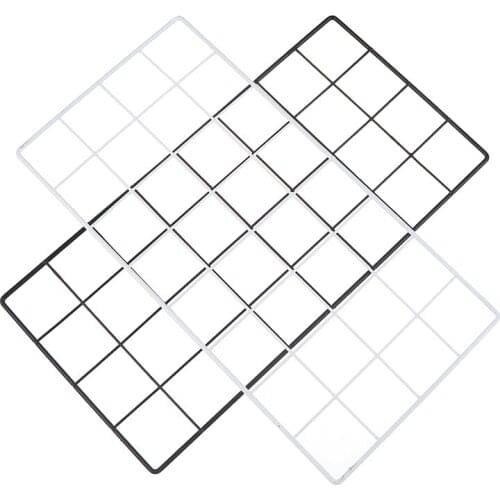 Modern Home Wall Decoration Iron Grid Nordic Art Photo Displaying Frame Party Metal Shelf Mesh Postcards DIY Racks