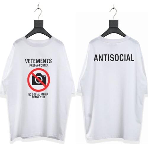 VETEMENTS High street new VTM vehicles short sleeve OS loose casual hip hop lovers short sleeve t-shirt men and women fashion