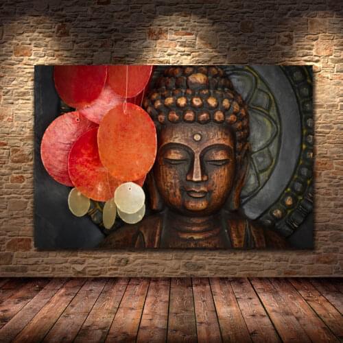 Vintage Buddha Oil Paintings Print On Canvas Art Prints Chinese Style Buddhism Canvas Art Prints Wall Pictures Home Decor