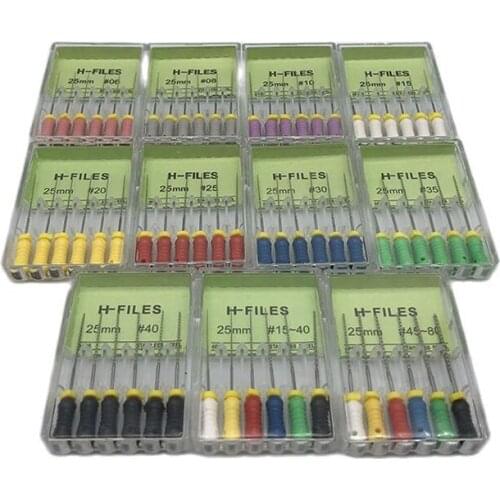 1Box /Lot Dental Tools Root Cannal Endo H File 25mm Stainless Steel Endodontic Instruments Dentist Odontologia